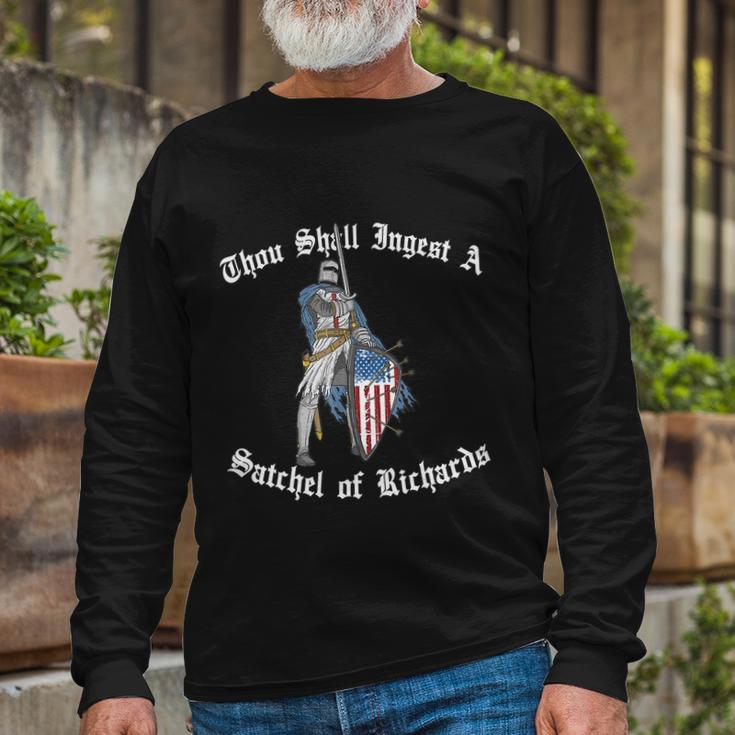 Thou Shall Ingest A Satchel Of Richards Eat A Bag Of Dicks Tshirt Long Sleeve T-Shirt Gifts for Old Men