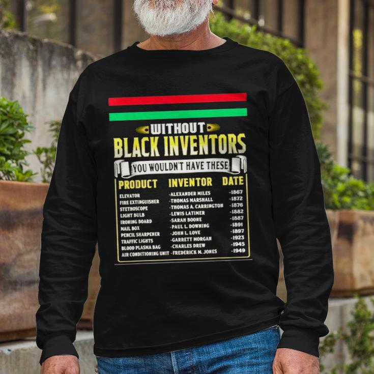 History Of Black Inventors Black History Month Long Sleeve T-Shirt Gifts for Old Men