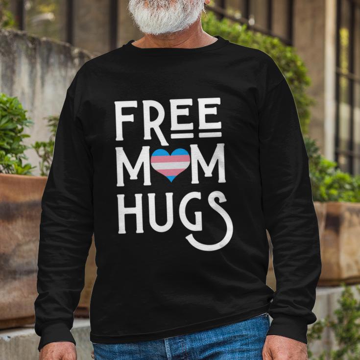 Transgender Heart Free Mom Hugs Cool Long Sleeve T-Shirt Gifts for Old Men