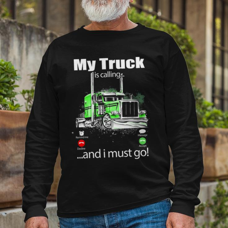 Trucker Lover Long Sleeve T-Shirt Gifts for Old Men