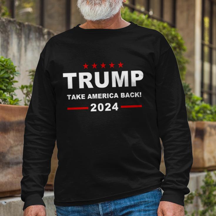 Trump 2024 Take America Back V2 Long Sleeve T-Shirt Gifts for Old Men