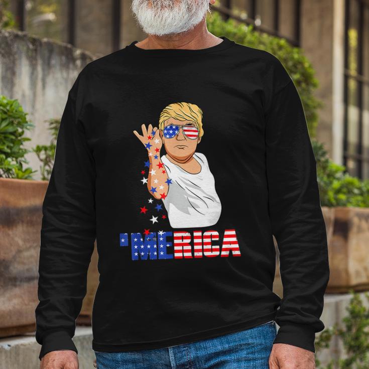 Trump Salt Merica Freedom 4Th Of July Tshirt Long Sleeve T-Shirt Gifts for Old Men