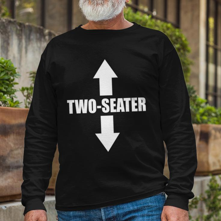Two Seater Arrow Long Sleeve T-Shirt Gifts for Old Men