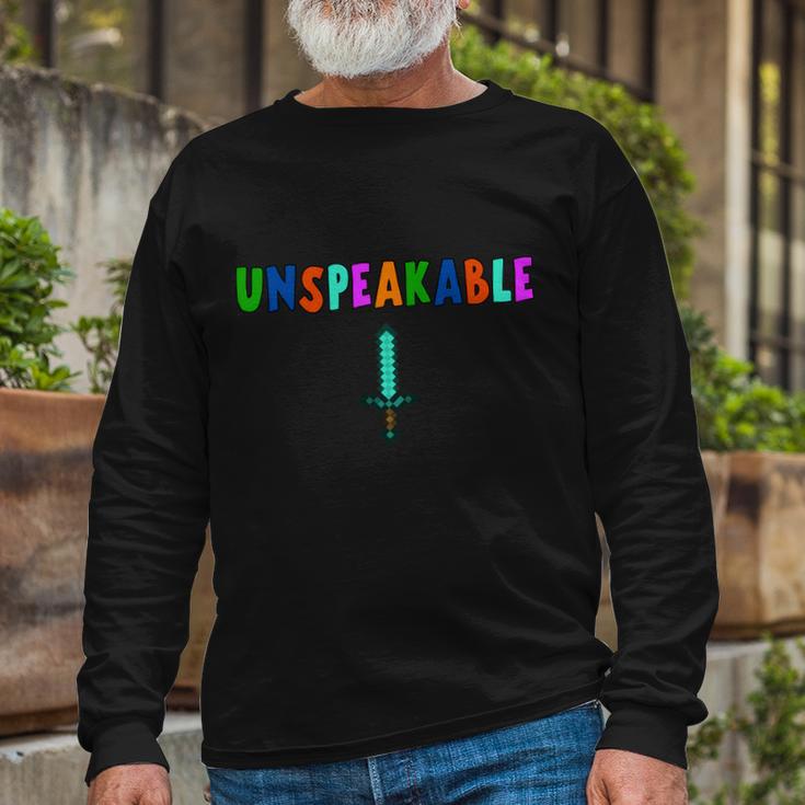 Unspeakable Sword Gamer Long Sleeve T-Shirt Gifts for Old Men