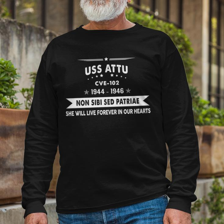 Uss Attu Cve V2 Long Sleeve T-Shirt Gifts for Old Men