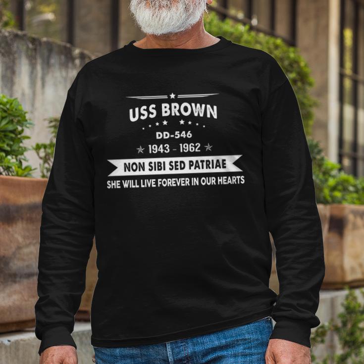 Uss Brown Dd Long Sleeve T-Shirt Gifts for Old Men