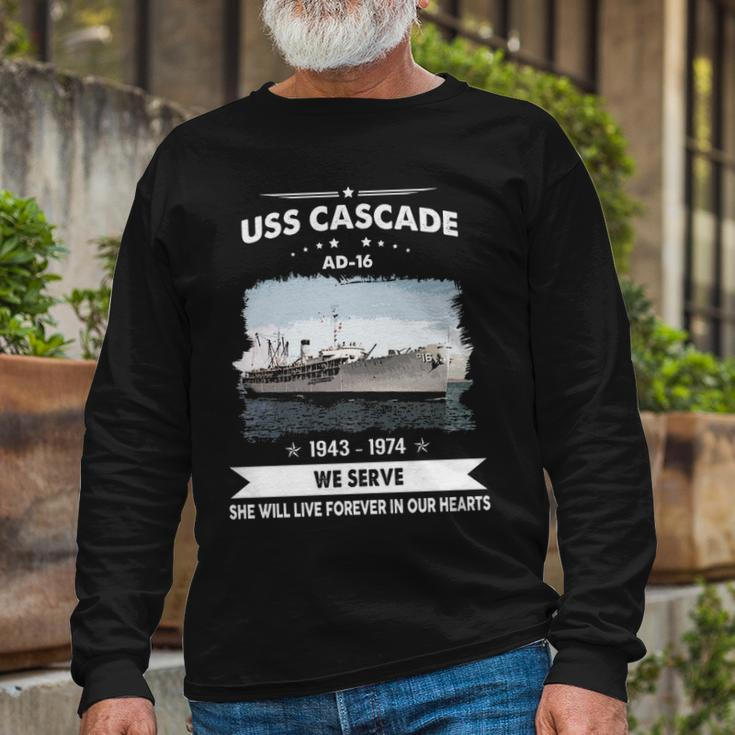 Uss Cascade Ad Long Sleeve T-Shirt Gifts for Old Men