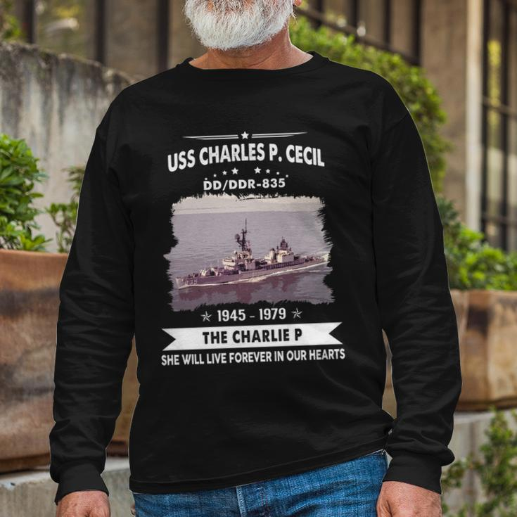 Uss Charles P Cecil Dd Long Sleeve T-Shirt Gifts for Old Men
