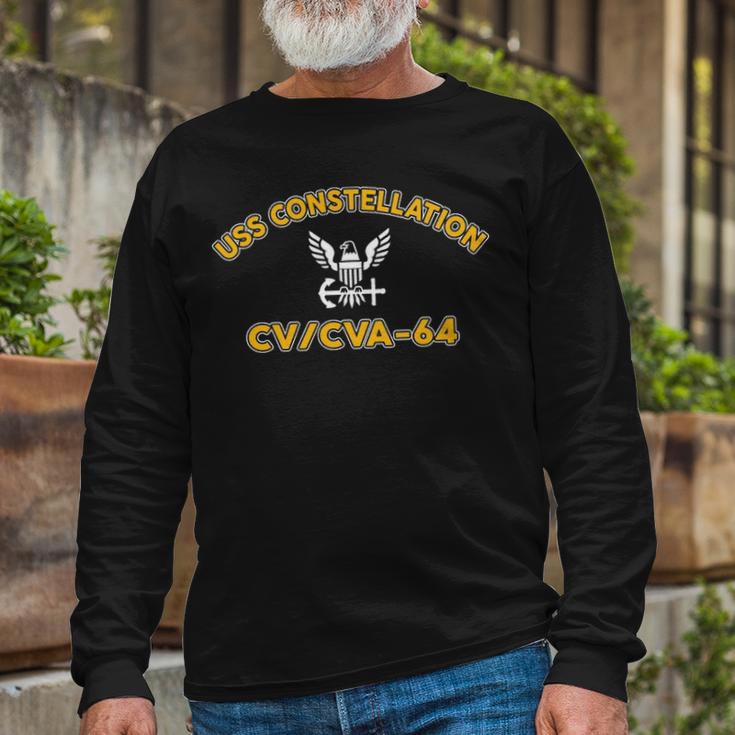 Uss Constellation Cv 64 Cva V2 Long Sleeve T-Shirt Gifts for Old Men