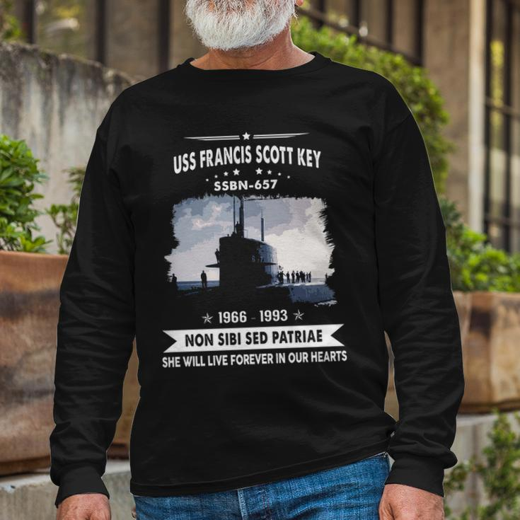Uss Francis Scott Key Ssbn Long Sleeve T-Shirt Gifts for Old Men