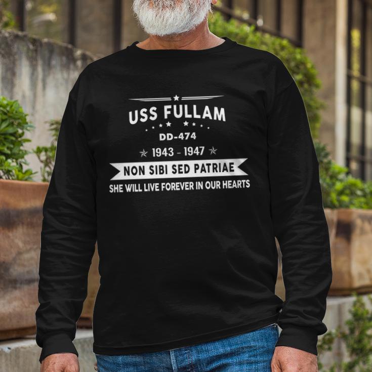 Uss Fullam Dd Long Sleeve T-Shirt Gifts for Old Men