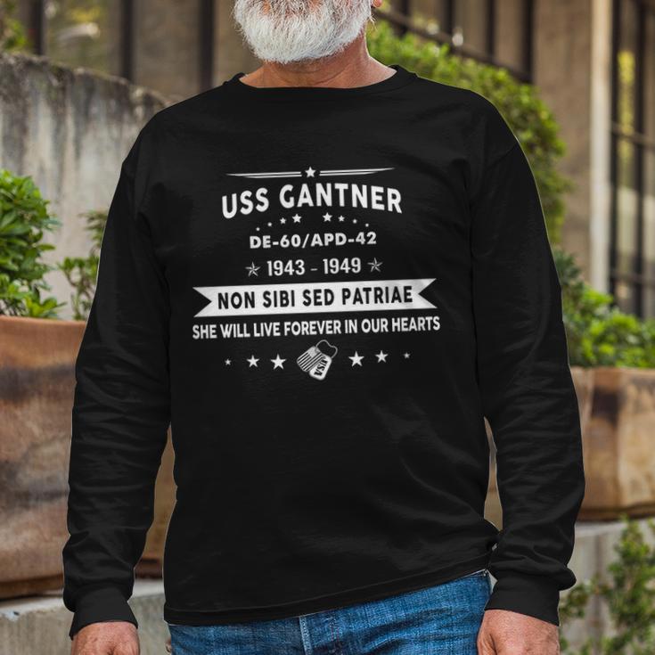 Uss Gantner Uss De60 Apd Long Sleeve T-Shirt Gifts for Old Men