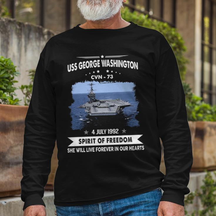 Uss George Washington Cvn V3 Long Sleeve T-Shirt Gifts for Old Men