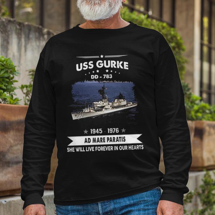 Uss Gurke Dd V2 Long Sleeve T-Shirt Gifts for Old Men