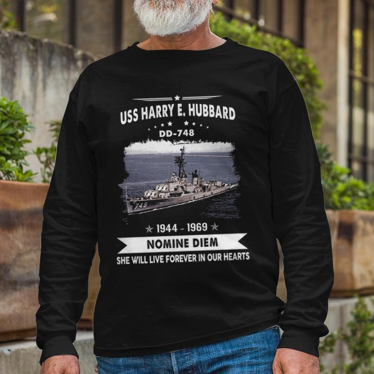 Uss Harry E Hubbard Dd Long Sleeve T-Shirt Gifts for Old Men