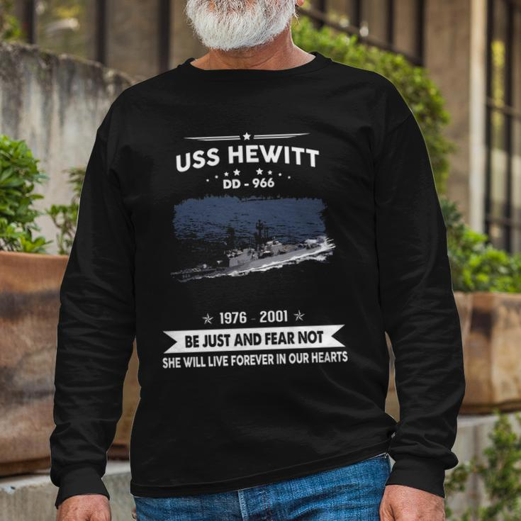 Uss Hewitt Dd Long Sleeve T-Shirt Gifts for Old Men