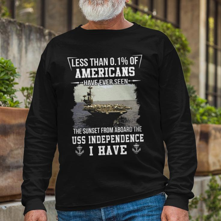 Uss Independence Cva Cv 62 Sunset V2 Long Sleeve T-Shirt Gifts for Old Men