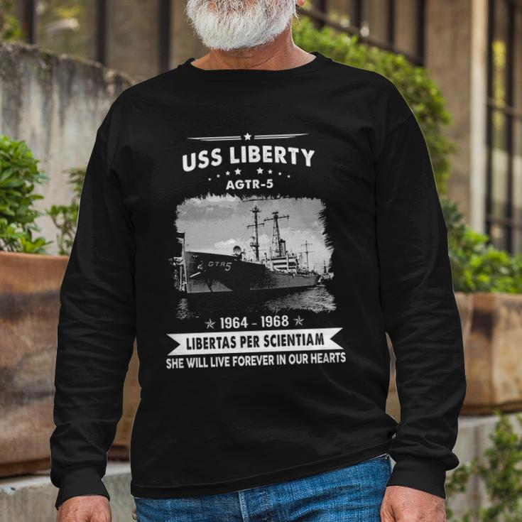 Uss Liberty Agtr Long Sleeve T-Shirt Gifts for Old Men
