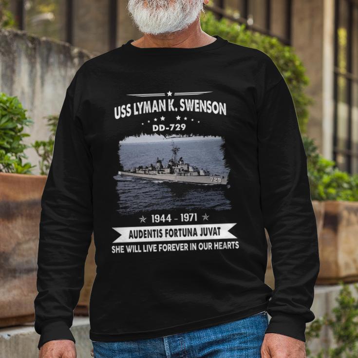 Uss Lyman K Swenson Dd Long Sleeve T-Shirt Gifts for Old Men