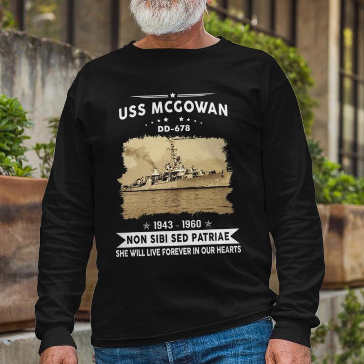 Uss Mcgowan Dd Long Sleeve T-Shirt Gifts for Old Men