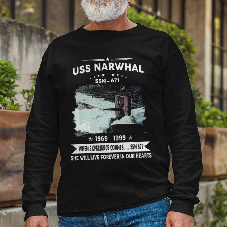 Uss Narwhal Ssn Long Sleeve T-Shirt Gifts for Old Men