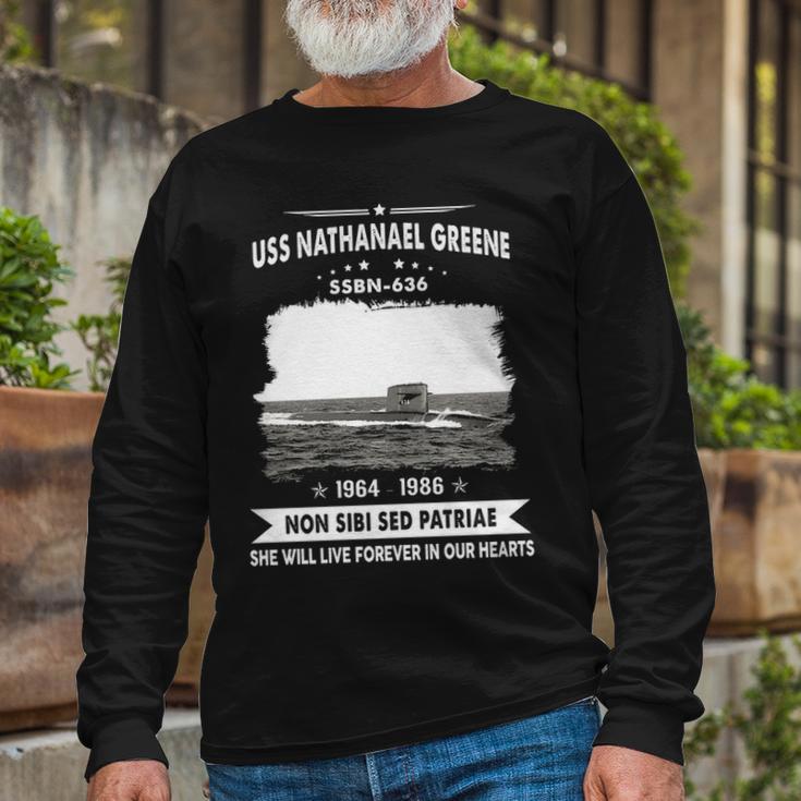 Uss Nathanael Greene Ssbn Long Sleeve T-Shirt Gifts for Old Men