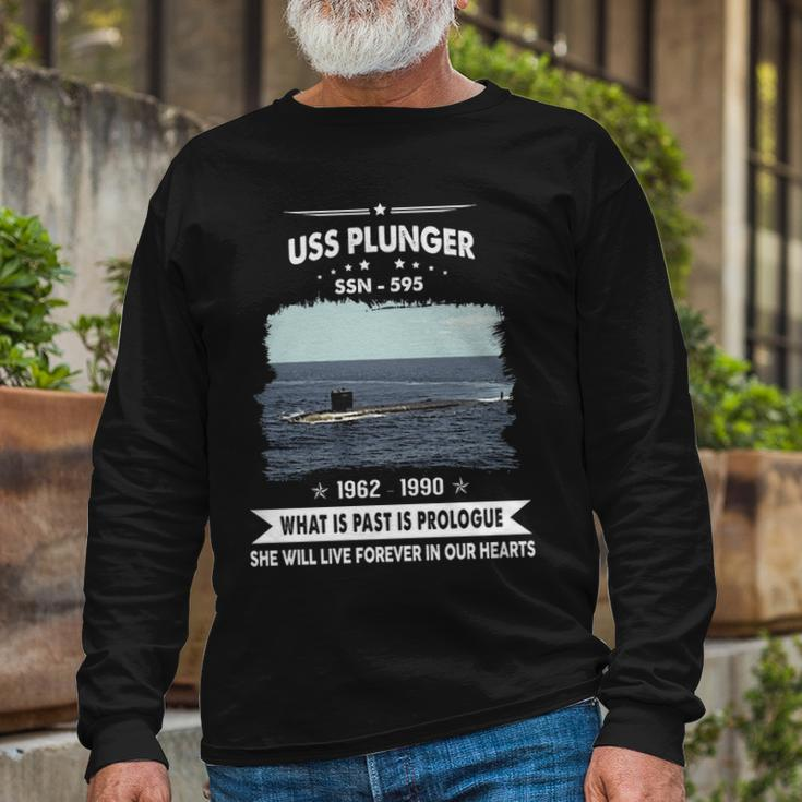 Uss Plunger Ssn Long Sleeve T-Shirt Gifts for Old Men