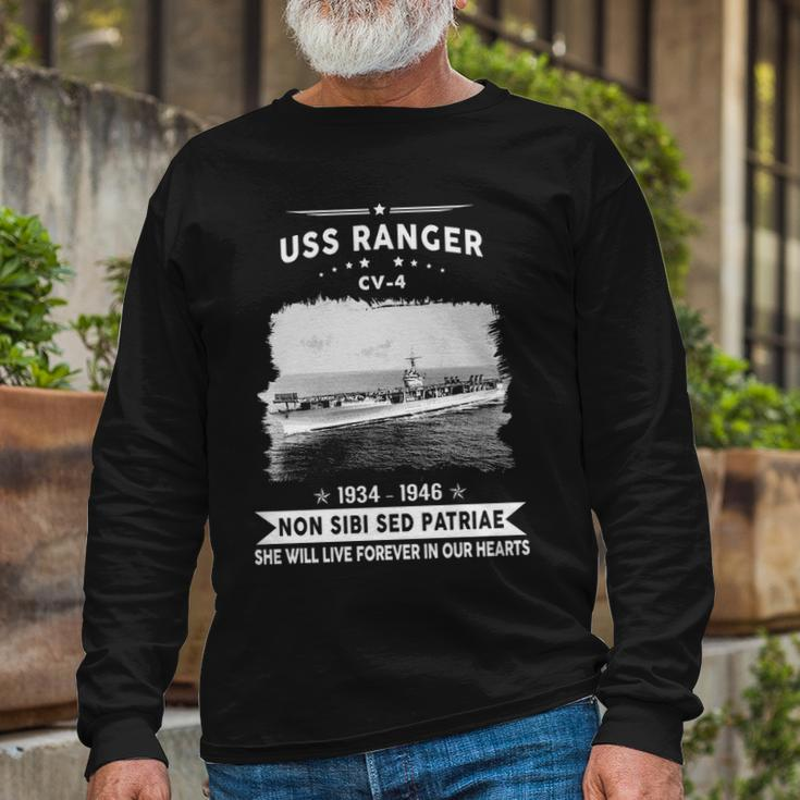 Uss Ranger Cv V2 Long Sleeve T-Shirt Gifts for Old Men