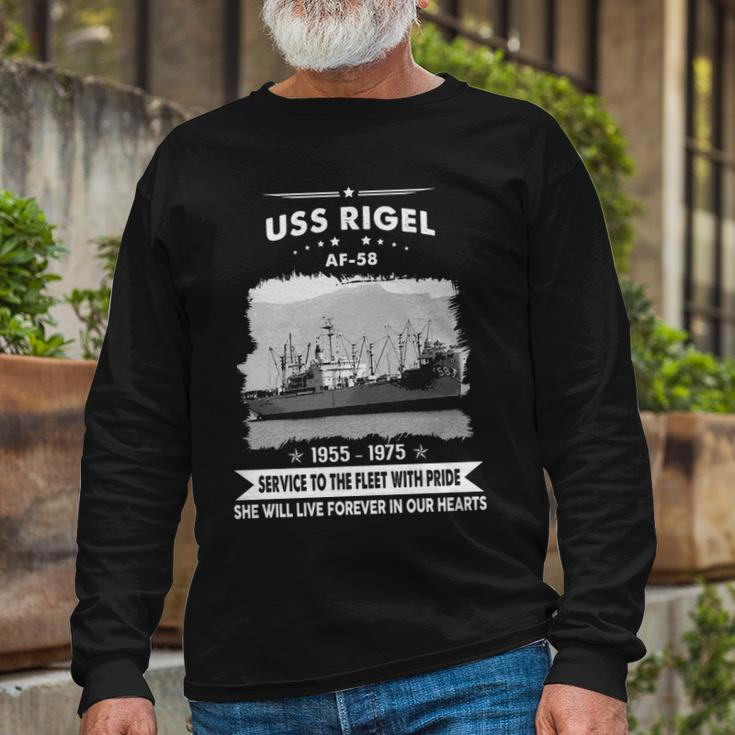 Uss Rigel Af Long Sleeve T-Shirt Gifts for Old Men