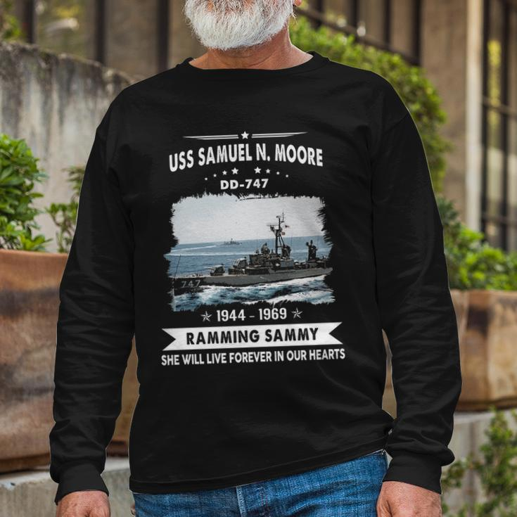 Uss Samuel N Moore Dd Long Sleeve T-Shirt Gifts for Old Men