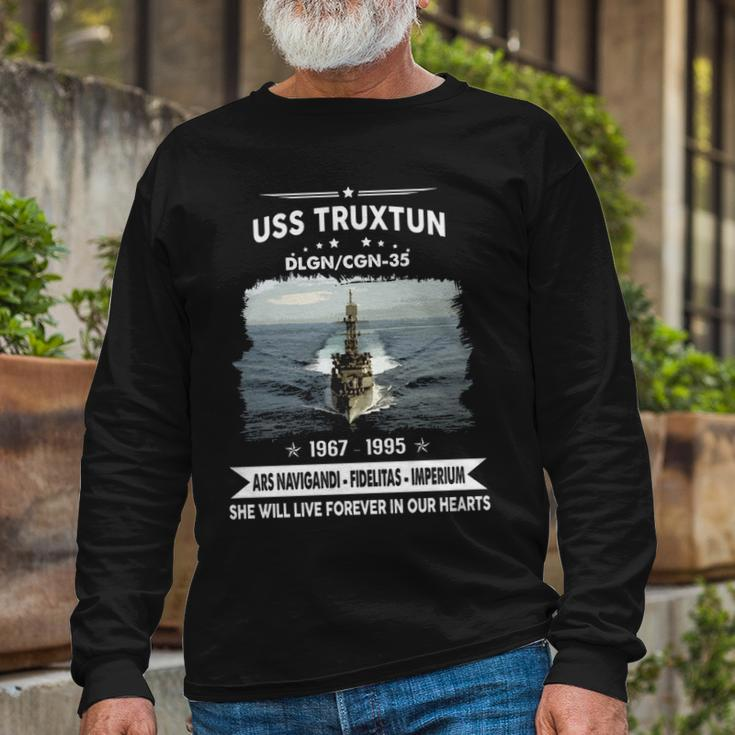 Uss Truxtun Cgn 35 Dlgn Long Sleeve T-Shirt Gifts for Old Men
