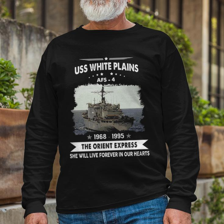 Uss White Plains Afs Long Sleeve T-Shirt Gifts for Old Men