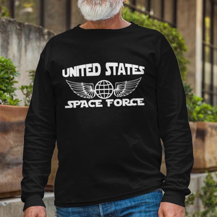 Ussf United States Space Force Logo Long Sleeve T-Shirt Gifts for Old Men