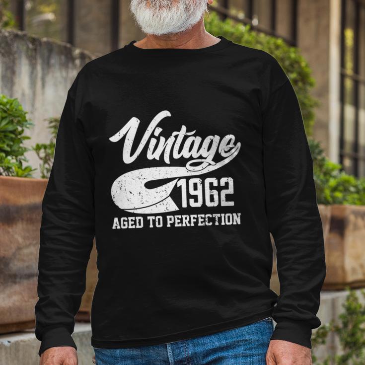 Vintage 1962 Aged To Perfection 60Th Birthday Long Sleeve T-Shirt Gifts for Old Men