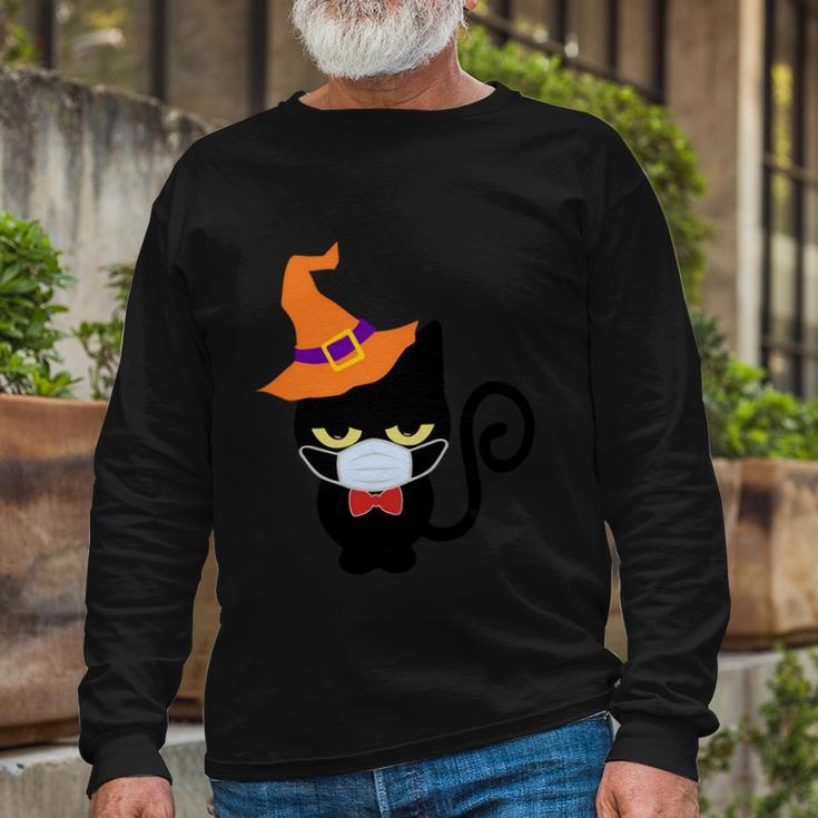 Vintage Halloween Witch Cat With Halloween Quote Long Sleeve T-Shirt Gifts for Old Men