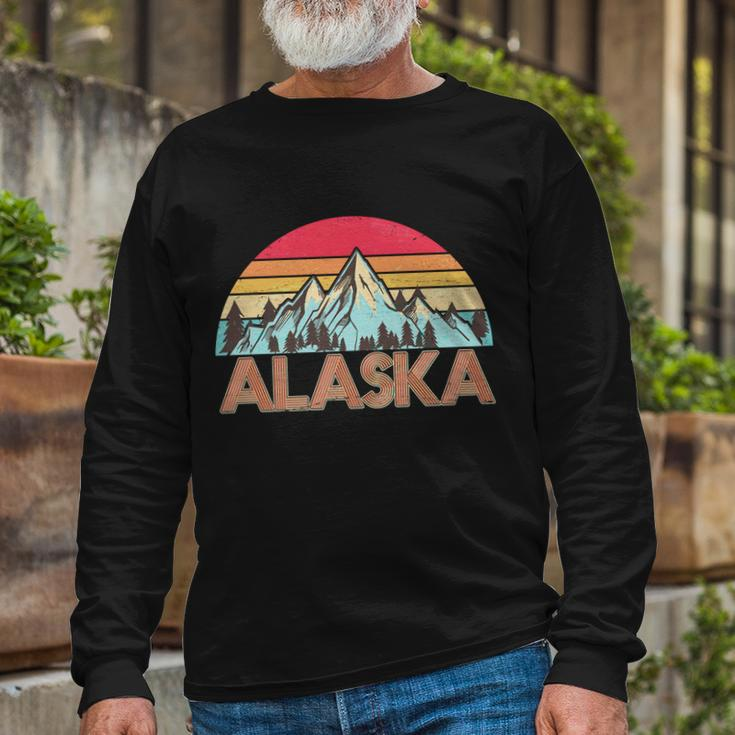 Vintage Mountains Of Alaska Tshirt Long Sleeve T-Shirt Gifts for Old Men