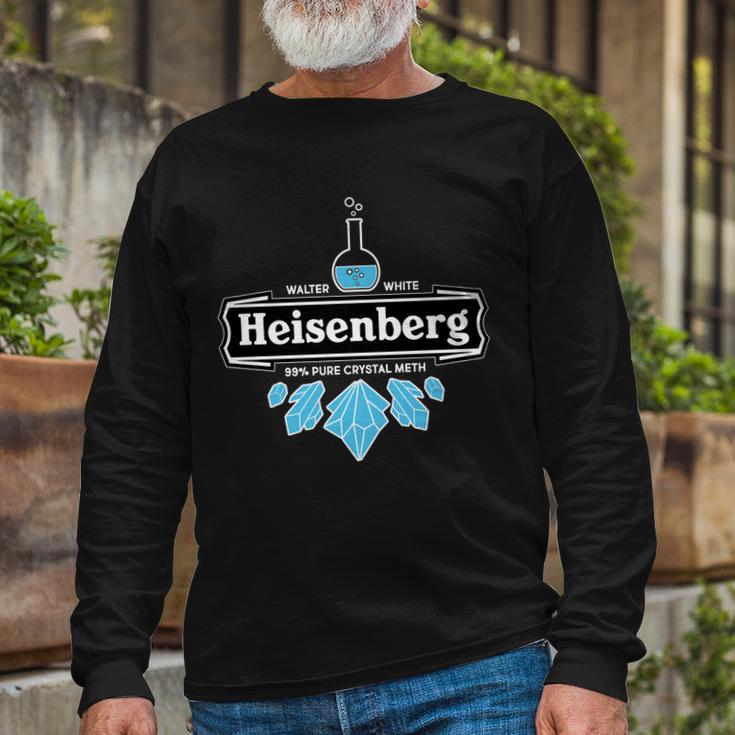 Walter White Heisenberg Beer Chemist Long Sleeve T-Shirt Gifts for Old Men