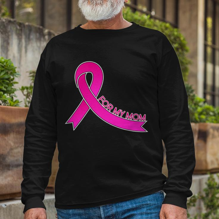 Wear Pink For My Mom Breast Cancer Awareness V2 Long Sleeve T-Shirt Gifts for Old Men