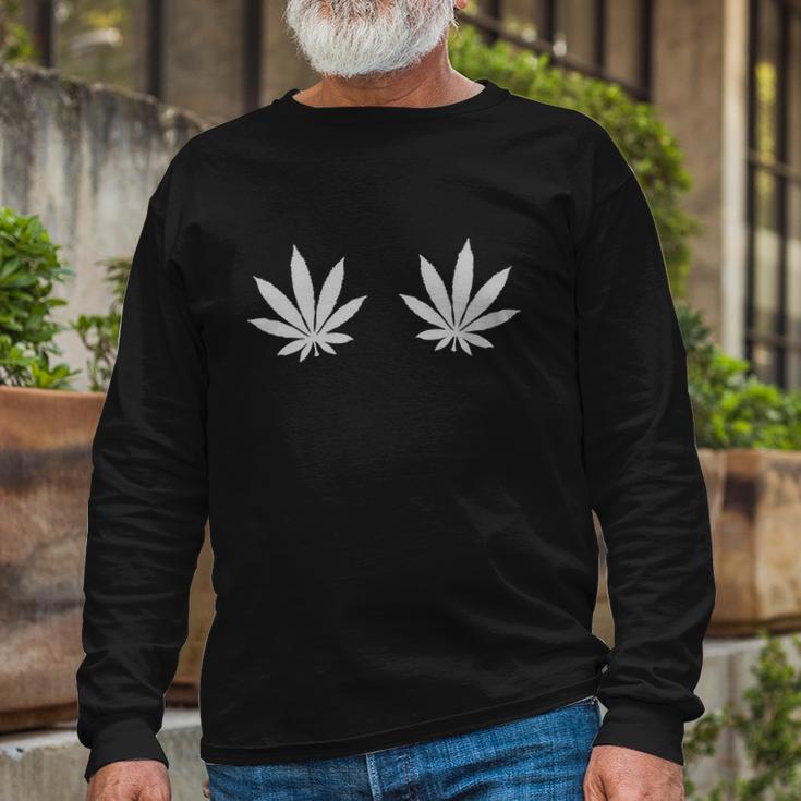 Weed Leaf V2 Long Sleeve T-Shirt Gifts for Old Men