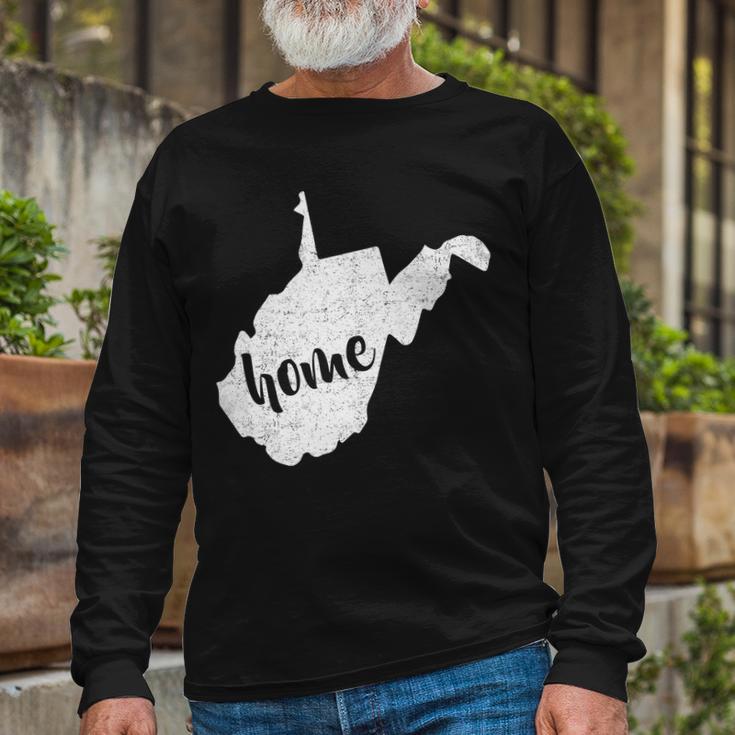 West Virginia Home State Tshirt Long Sleeve T-Shirt Gifts for Old Men