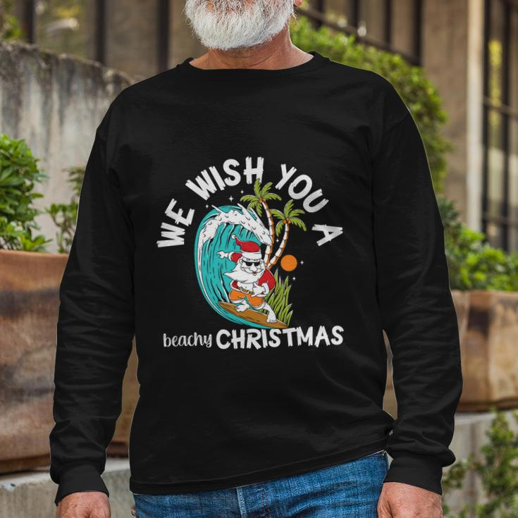 We Wish You A Beachy Christmas In July Long Sleeve T-Shirt Gifts for Old Men
