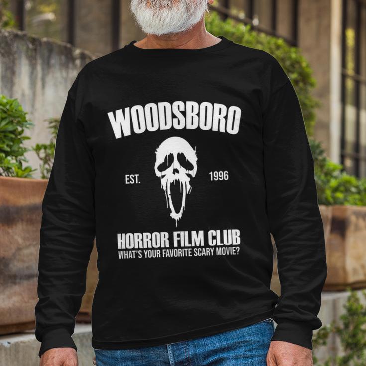 Woodsboro Horror Film Club Scary Movie Long Sleeve T-Shirt Gifts for Old Men