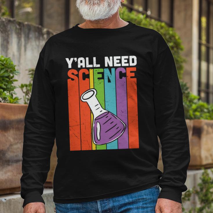 Y’All Need Science Chemistry Teacher Graphic Plus Size Shirt For Teacher Female Long Sleeve T-Shirt Gifts for Old Men