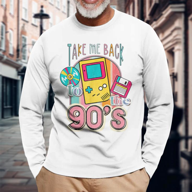 Take Me Back To The 90S Casette Tape Retro Men Women Long Sleeve T-Shirt T-shirt Graphic Print Gifts for Old Men