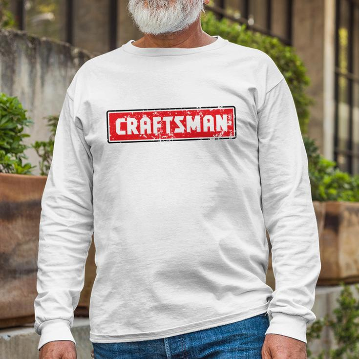Craftsman Distressed Tshirt Long Sleeve T-Shirt Gifts for Old Men
