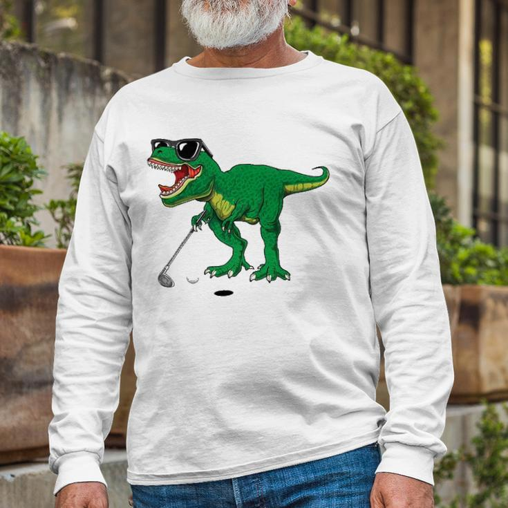 Cuterex Dinosaur Boys Golfing Lover Trex Dino Golf Long Sleeve T-Shirt T-Shirt Gifts for Old Men