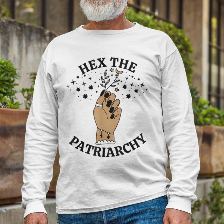 Feminist Witch Hex The Patriarchy V2 Long Sleeve T-Shirt Gifts for Old Men