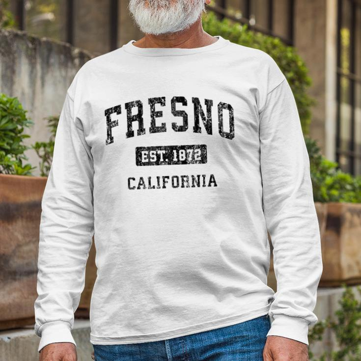 Fresno California Ca Vintage Sports Black Long Sleeve T-Shirt T-Shirt Gifts for Old Men
