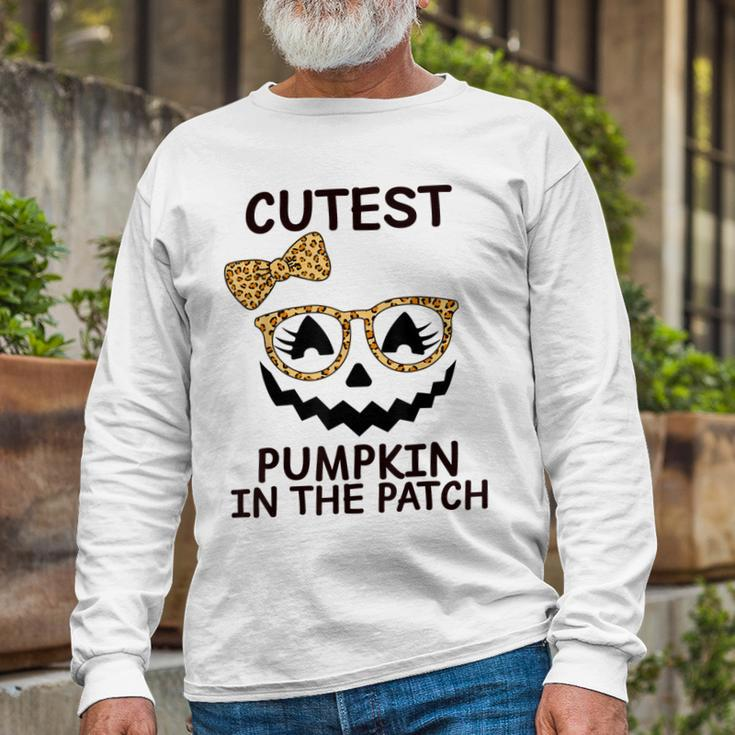 Halloween Cutest Pumpkin In The Patch Girl Halloween Pumpkin Long Sleeve T-Shirt Gifts for Old Men