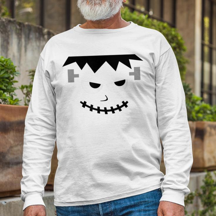 Halloween Frankenstein Monster Face For Long Sleeve T-Shirt Gifts for Old Men